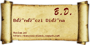 Bánóczi Diána névjegykártya